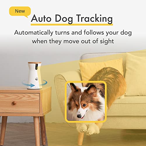 Furbo 360° Dog Camera: [New 2022] Rotating 360° View Wide-Angle Pet Camera with Treat Tossing, Color Night Vision, 1080p HD Pan, 2-Way Audio, Barking Alerts, WiFi, Designed for Dogs