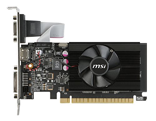 MSI Gaming GeForce GT 710 2GB GDRR3 64-bit HDCP Support DirectX 12 OpenGL 4.5 Single Fan Low Profile Graphics Card (GT 710 2GD3 LP)