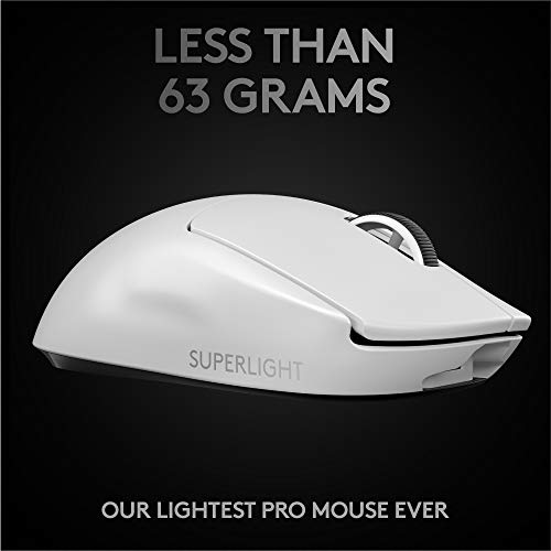 Logitech G PRO X Superlight Wireless Gaming Mouse, Ultra-Lightweight, Hero 25K Sensor, 25,600 DPI - White & PRO Mechanical Gaming Keyboard, Detachable Micro USB Cable