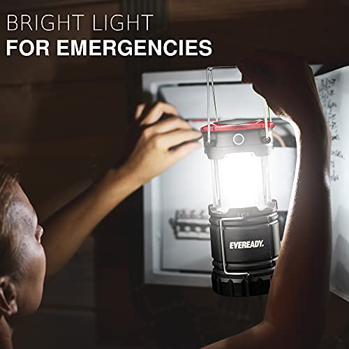 Eveready LED Camping Lantern 360 PRO (4-Pack), Super Bright Tent Lights, Rugged Water Resistant LED Lanterns, 100 Hour Run-time (Batteries Included)