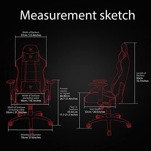 Arozzi Verona Signature Soft Fabric Ergonomic Computer Gaming/Office Chair with Recliner, Swivel, Tilt, Rocker, 4D Armrests, and Neck and Lumbar Pillows