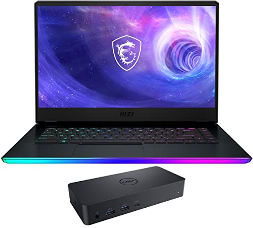 MSI Raider GE66-15 Gaming Laptop (Intel i9-12900HK 14-Core, 64GB DDR5 4800MHz RAM, 2x8TB PCIe SSD (16TB), GeForce RTX 3080 Ti, 15.6" 120Hz 4K Ultra HD (3840x2160), WiFi, Win 11 Pro) with D6000 Dock