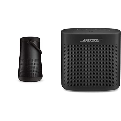 Bose Sound Link Revolve + (Series II) Sound Speakers, Bluetooth Black & Bose Sound Link Color II Speaker, Bluetooth Soft Black
