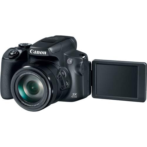 Canon PowerShot SX70 HS Digital Camera (3071C001) - with 32GB Memory Card, Bag, Cleaning Kit, More (International Model)