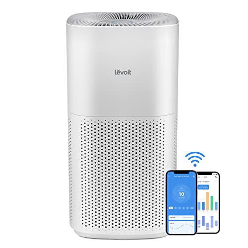 LEVOIT Air Purifiers for Home Large Room & Air Purifiers for Bedroom Home, HEPA Freshener Filter Small Room Cleaner, White