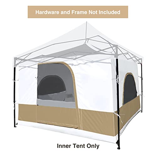 REDCAMP Camping Cube Tent Converts 10' x 10' Pop Up Canopy, Square Tent with Full Floor (Canopy/SHELTER NOT Included)