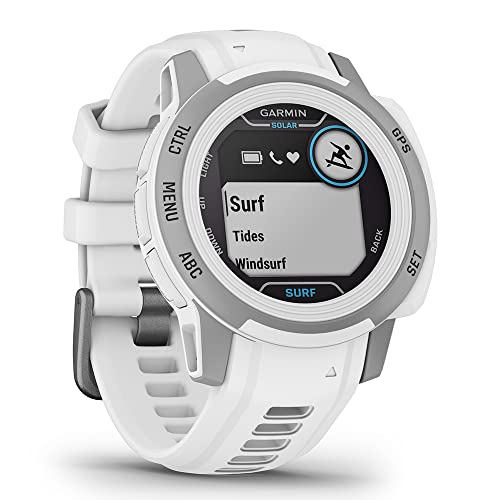 Garmin Instinct 2S Solar Surf (Ericeira) Rugged GPS Smartwatch - Surfing & Kiteboarding Watch w/ Multi-GNSS & 24/7 Fitness Tracker - Bundle w/ PlayBetter TPU Screen Protectors & Charger - S/M, 40mm