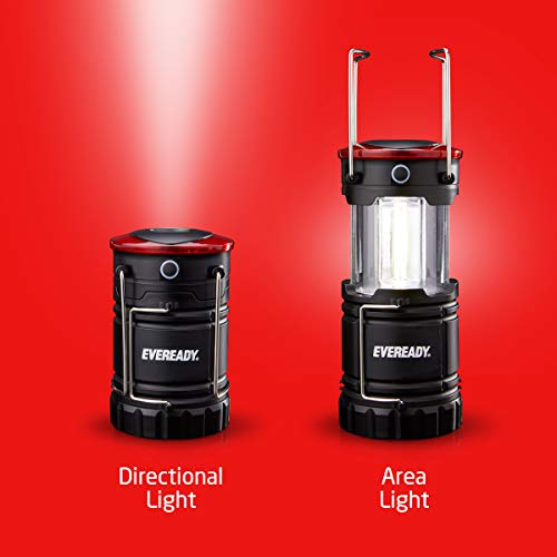 Eveready LED Camping Lantern 360 PRO (4-Pack), Super Bright Tent Lights, Rugged Water Resistant LED Lanterns, 100 Hour Run-time (Batteries Included)