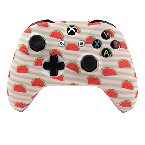 Xbox One Controller Skin,RALAN Fruit Pink Anti-Slip Silicone Controller Cover Protector Case Compatible for Xbox 1 Wireless/Wired Gamepad Joystick with 2 Cute Thumb Grips Caps .