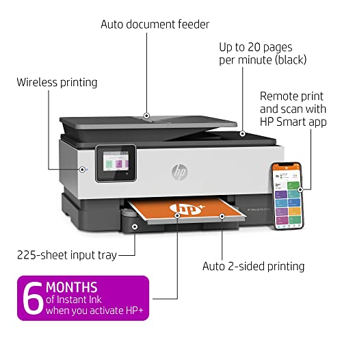 HP OfficeJet Pro 8025e Wireless Color All-in-One Printer with bonus 6 free months Instant Ink with HP+ (1K7K3A)