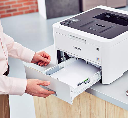 Brother HL-L3230CDW Compact Digital Color Printer Providing Laser Printer Quality Results with Wireless Printing and Duplex Printing, Amazon Dash Replenishment Ready, White