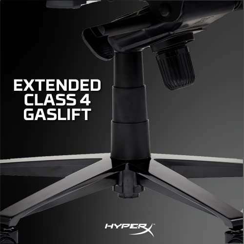 HyperX Jet Black Gamer Chair - Ergonomic Gaming Chair - Leather Upholstery Video Game Chair - Black PC Racing Chair Gaming - Hyper X Chair Gamer - Black Gaming Computer Chair - Gaming PC Chair Office