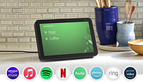 Echo Show 8 (1st Gen, 2019 release) -- HD smart display with Alexa – Unlimited Cloud Photo Storage – Digital Photo Display - Charcoal