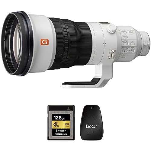 Sony SEL400F28GM FE 400mm F2.8 GM OSS Super Telephoto G Master Prime Lens (E-Mount) Bundle with 128GB Professional CFexpress (CFX) Type B Memory Card and CFexpress Type B USB 3.2 Gen 2x2 Reader