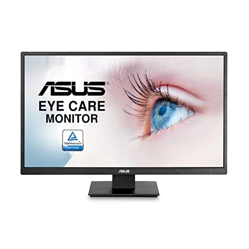 ASUS 27” 1080P Monitor (VA279HAE) - Full HD, Eye Care, Low Blue Light, Flicker Free, VESA Mountable, Anti-Glare, HDMI, D-Sub, VGA