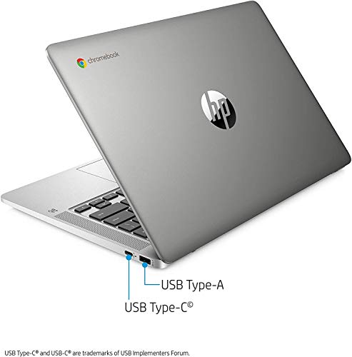 HP 14 Chromebook Laptop Computer 14" HD SVA Anti-Glare Display Intel Celeron Dual-Core N5000 Processor 4GB DDR4 64GB eMMC Backlit WiFi Webcam Chrome OS Google Classroom Compatible w/ 32GB SD Card