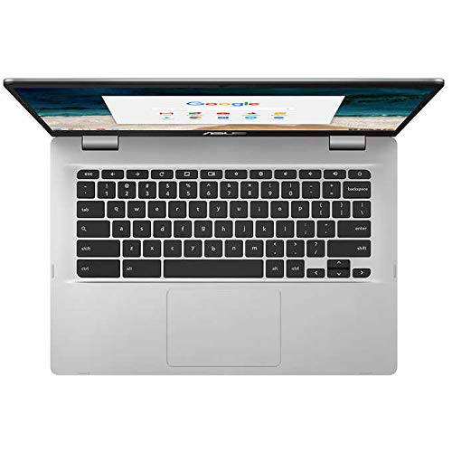 ASUS 14" HD Anti-Glare NanoEdge Display Thin and Light Chromebook, Intel Celeron Dual-Core Processor, 4GB RAM, 32GB eMMC, 128GB MicroSD Card, USB-C, WiFi, Webcam, Chrome OS