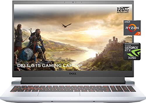 2022 Newest Dell G15 Gaming Laptop, 15.6" FHD 120Hz Display, AMD Ryzen 7 5800H 8-Core Processor, GeForce RTX 3050 Ti, 32GB RAM, 2TB SSD, HDMI, Wi-Fi 6, Backlit Keyboard, Windows 11 Home, Grey