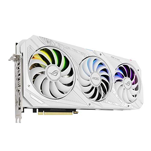 ASUS ROG STRIX NVIDIA GeForce RTX™ 3090 White OC Edition Gaming Graphics Card (PCIe 4.0, 24GB GDDR6X, HDMI 2.1, DisplayPort 1.4a, White color scheme, Axial-tech Fan Design, 2.9-slot, Super Alloy Power