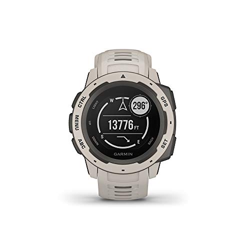 Garmin 010-02064-01 Instinct, Rugged Outdoor Watch with GPS, Features Glonass and Galileo, Heart Rate Monitoring and 3-Axis Compass, Tundra