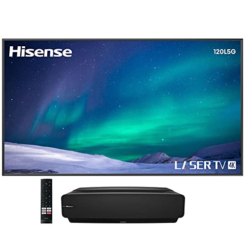 Hisense 120L5G-CINE120A 120" 4K Ultra-Short-Throw Laser TV & 120' ALR Cinema Screen Bundle with Premium 4 YR CPS Enhanced Protection Pack