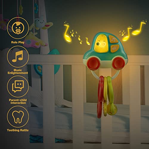 Woby Baby Musical Phone Toys, Infant Keys Toys, Electronic Toys Early Learning Educational Preschool Pretend Play Set with Flashing Lights and Sounds for 1 Year Old Baby Toddler