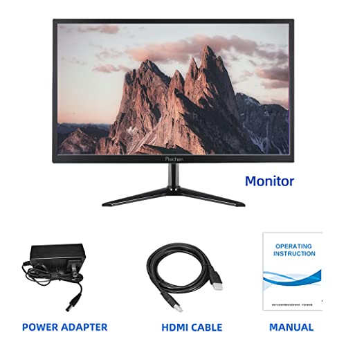 19.5 Inch PC Monitor, PC Screen 1600x900 with HDMI&VGA Interface, 60Hz, Dual Built-in Speakers, Wide Viewing Angle 170°, LED Monitor