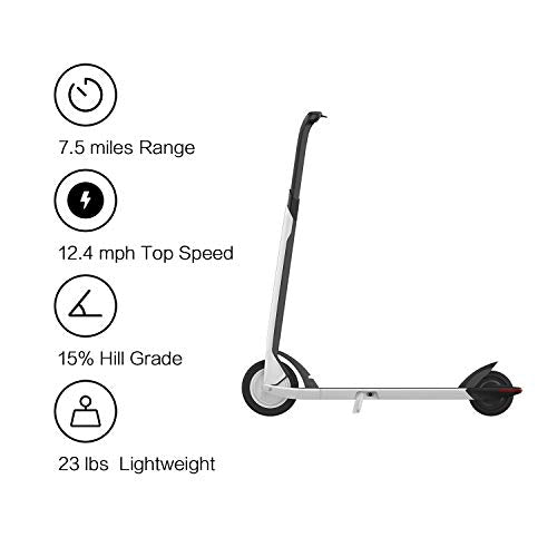 Segway Ninebot Air T15 Electric Kick Scooter, Lightweight and Portable, Innovative Step-Control, White