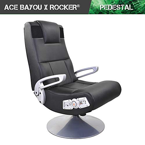 X Rocker Wireless Pedestal SE 2.1 PC Office Gaming Chair, 30.7" x 23.2" x 39.76", Black