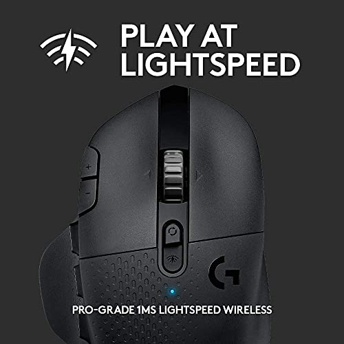 Logitech G G604 Lightspeed Wireless Gaming Mouse with 15 programmable Controls, up to 240 Hour Battery Life, Dual Wireless connectivity Modes, Hyper-Fast Scroll Wheel (Renewed)