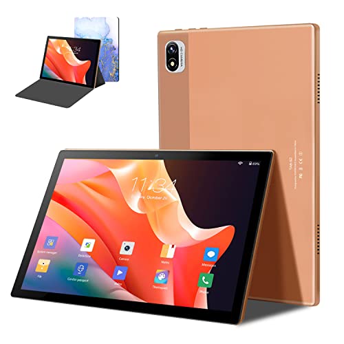 Android Tablet 10 Inch, Android 11.0 Tablet, Quad-Core 1.8GHz Processor, 6GB RAM+64GB ROM, 256GB Expand Support, Long Battery Life, Dual Camera, 2.4G/5G WiFi, 1080P HD IPS Display