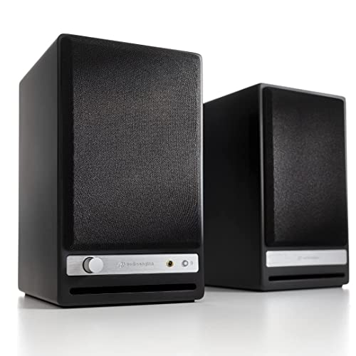 Audioengine HD3 Powered Bluetooth Speakers and DS1 Desktop Speaker Stands Bundle (Black)
