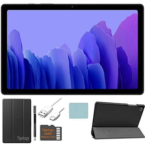 2020 Samsung Galaxy Tab A7 10.4’’ (2000x1200) TFT Display Wi-Fi Tablet Bundle, Qualcomm Snapdragon 662, 3GB RAM, Bluetooth, Dolby Atmos Audio, Android 10 OS w/Tigology Accessories (64GB, Gray)