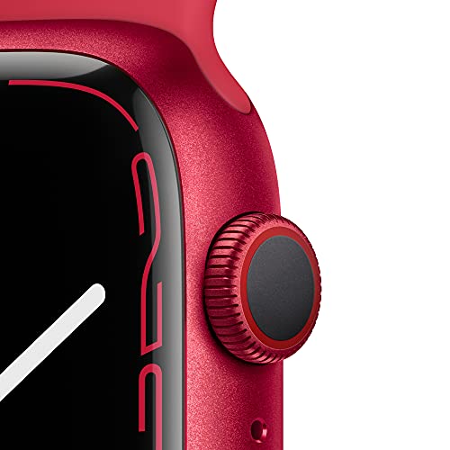 Apple Watch Series 7 [GPS + Cellular 45mm] Smart watch w/ (PRODUCT)RED Aluminum Case with (PRODUCT)RED Sport Band. Fitness Tracker, Blood Oxygen & ECG Apps, Always-On Retina Display, Water Resistant - AOP3 EVERY THING TECH 