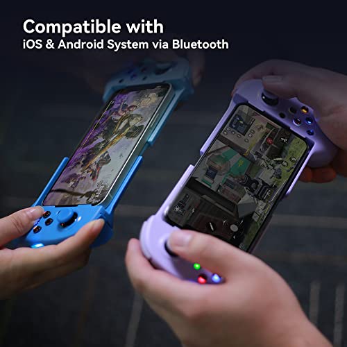 Mobile Game Controller for iphone / Android, ShanWan Q13 Bluetooth Phone Controller for Xbox Game Pass Ultimate, PS Remote Play, Steam, COD, Fortnite, Genshin (Blue)