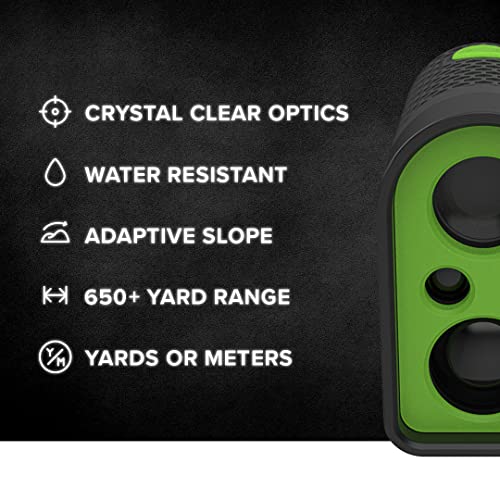 Precision Pro NX7 Pro Golf Rangefinder with Slope - Laser Golf Range Finder Golfing Accessory - Slope, 6X Magnification, Flag Lock with Pulse Vibration, 650+ Yard Range, Case, Golf Laser Rangefinder, The Perfect Range Finder Golfing Accessory