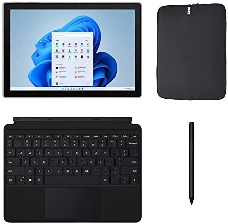 Microsoft Surface Pro 7+ 2-in-1, 12.3" Touch Screen Tablet PC, 11th Gen Intel Core i3, 8GB RAM, 128GB SSD, Windows 11 Home, with Type Cover, Surface Pen & Woov Sleeve