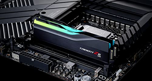 G.Skill Trident Z5 RGB Series 32GB (2 x 16GB) 288-Pin SDRAM DDR5 6000 (PC5-48000) CL36-36-36-96 1.35V Dual Channel Desktop Memory Model F5-6000J3636F16GA2-TZ5RK (Matte Black)