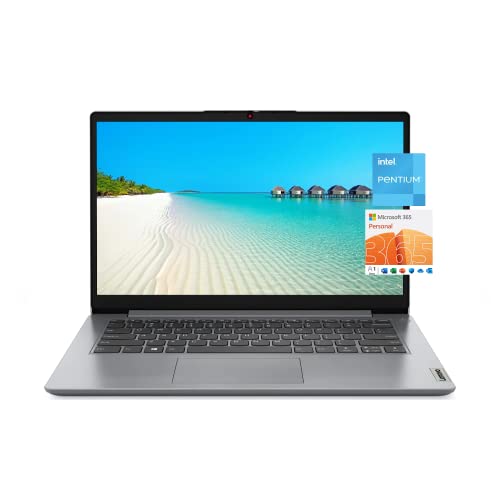 Lenovo 2023 Newest Ideapad 1i 14" HD Ultra-Light Laptop, Intel Pentium N5030 4-Core(Beat N4020), 4GB RAM, 256GB Storage, Stereo Speakers, Up to 10 Hours, WiFi, USB-A&C, 1 Year Microsoft 365, Win11 S