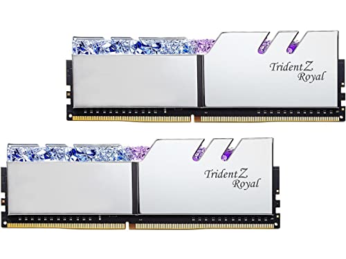 G.Skill Trident Z Royal Series 32GB (2 x 16GB) 288-Pin SDRAM DDR4 4000 (PC4-32000) CL18-22-22-42 1.40V Dual Channel Desktop Memory Model F4-4000C18D-32GTRS