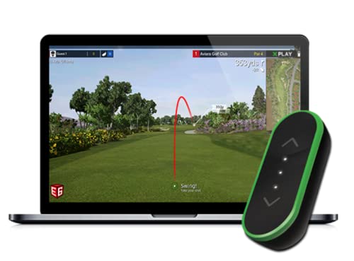 SwingLogic SLX MicroSim – Formerly Tittle X - Home Golf Simulator 2022 E6 Connect Edition - Indoor Golf Game (Compatible with iOS and PC)