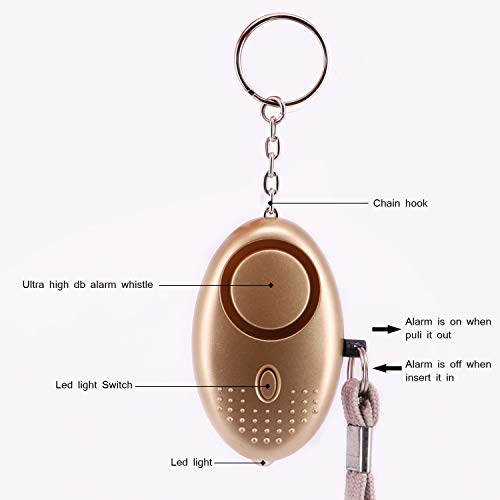 Taiker Personal Alarm for Women 140DB Emergency Self-Defense Security Alarm Keychain with LED Light for Women Kids and Elders-2 Pack