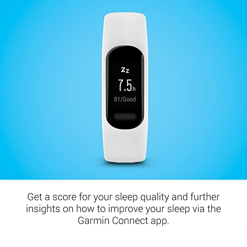 Garmin vívosmart® 5, Fitness Tracker, Long-Lasting Battery, Simple Design, White