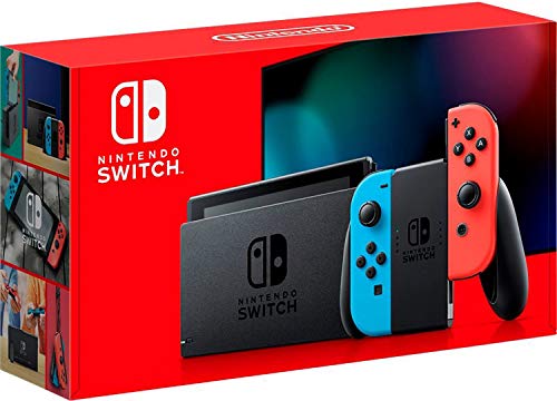 Nintendo Switch with Neon Blue and Neon Red Joy‑Con