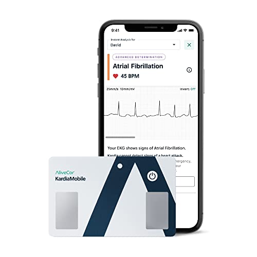 KardiaMobile Card Wallet-Sized Personal EKG Device - Record Single-Lead EKGs On The Go and Detect Irregular Heartbeats - by AliveCor