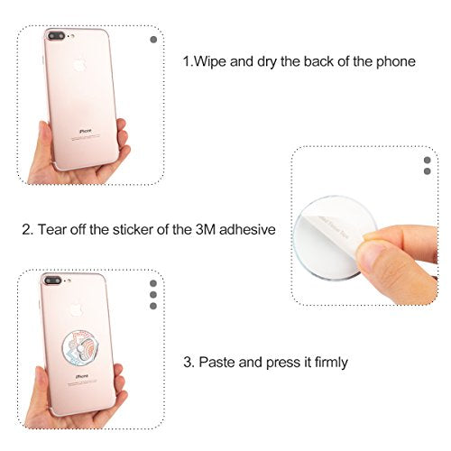 Three Pack-Ring Phone Holder Bracket Stand Kickstand for Smartphones,Tablets,Pads-Mandala Flower