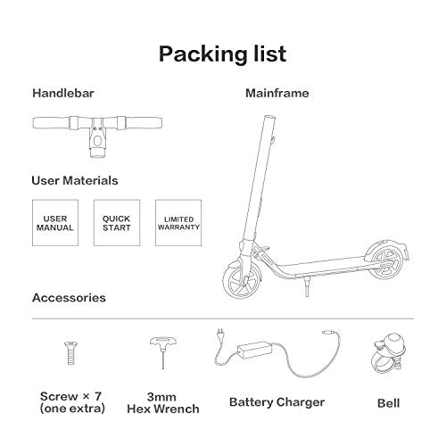 Segway Ninebot E22 Electric Kick Scooter, Lightweight and Foldable, Upgraded Motor Power, Dark Grey