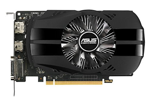 ASUS Geforce GTX 1050 2GB Phoenix Fan Edition DVI-D HDMI DP 1.4 Gaming Graphics Card (PH-GTX1050-2G) Graphic Cards