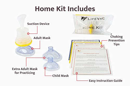 LifeVac - Choking Rescue Device Home Kit for Adult and Children First Aid Kit, Portable Choking Rescue Device, First Aid Choking Device