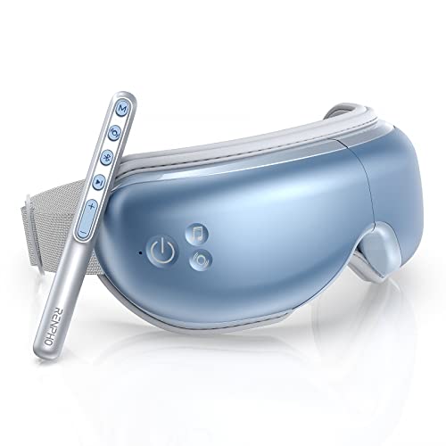 Eye Massager for Migraine with Heat, Renpho Eye Machine with Compression, Silent Mode, Bluetooth and New Remote Control, Eye Massage Mask for Eye Relax, Reduce Dry Eyes, Dark Circles, Improve Sleep